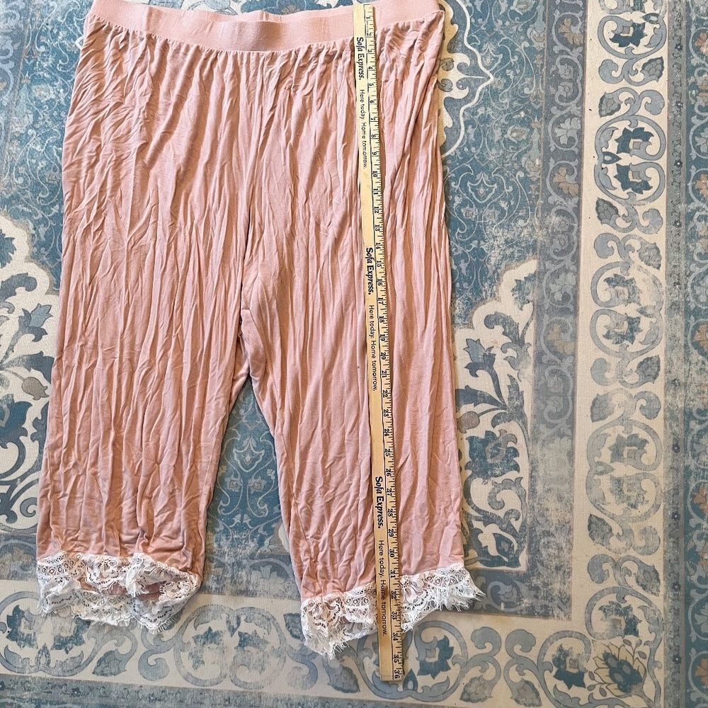 Ambrielle 2pc Sleep Set PJs 2XL Pink White Lace - Picture 14 of 15